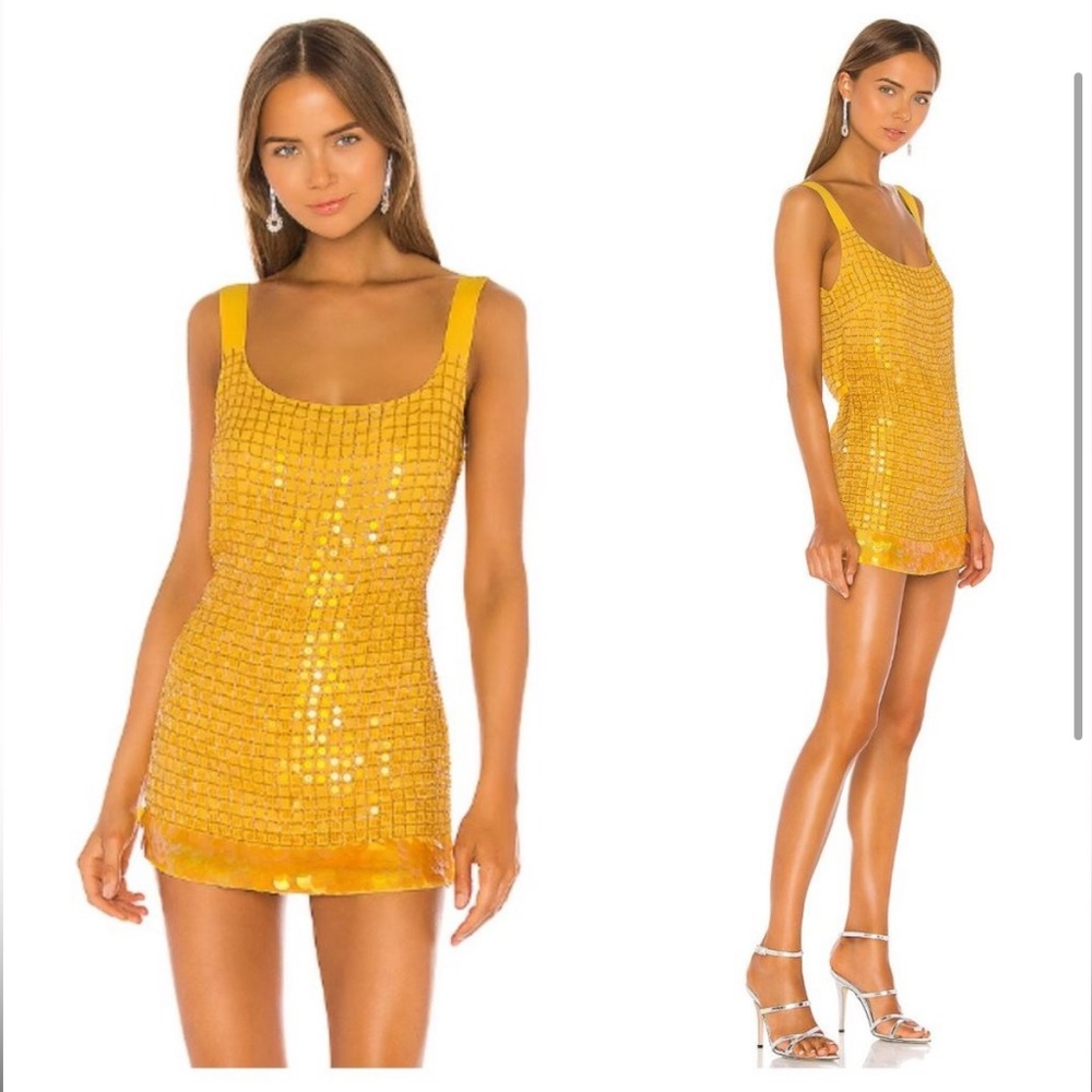 Size S NBD Beatriz Gold Sequin Dress